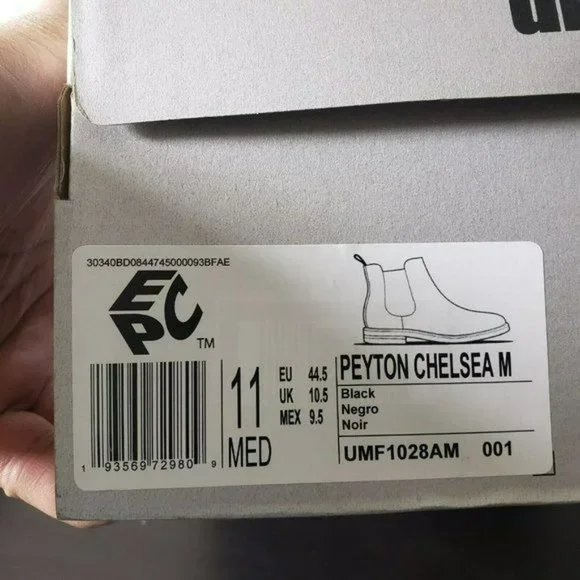 Unlisted by Kenneth Cole Mens Black Peyton Chelsea Slip On Ankle Boots Size 11 M - Picture 9 of 10